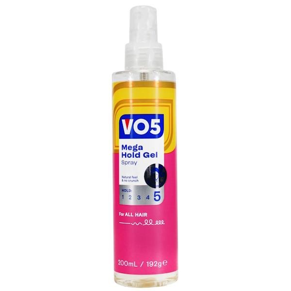 3X VO5 Mega Hold Hair Styling Gel Spray 200ml - 24hr Frizz Control & Strong Hold - Image 4