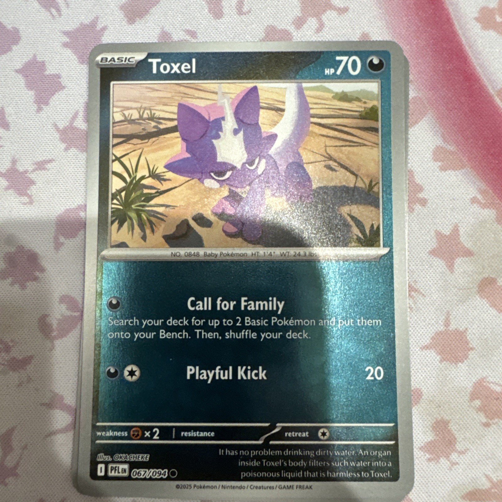 Pokemon Toxel (67/150) Phantasmal Flames LP REVERSE HOLO