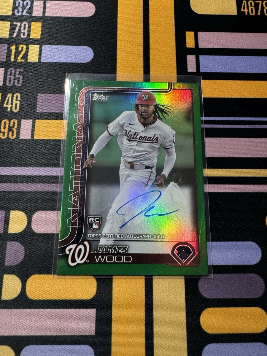 2025 Topps Series 1 #181 James Wood Auto Green Foil /99 | eBay
