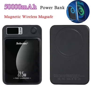 Selectec batteria magnetica wireless power bank 50000 mAh per iPhone 15/14/13/12