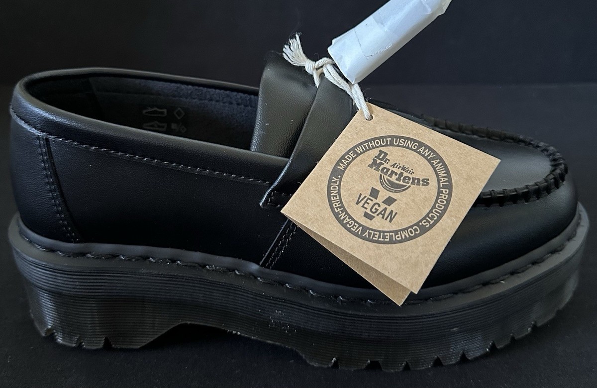 Dr. Martens Vegan Adrian Quad Mono Black Platform Loafers size 8 women’s Amazon.com | Dr. Martens Unisex Vegan Adrian Platform Tassel  main image 4