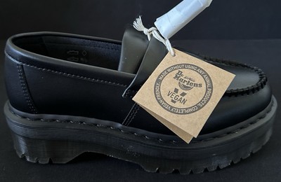 Doc Martens Adrian Quad Mono Vegan Leather Platform Loafers Black Unisex M7 W8