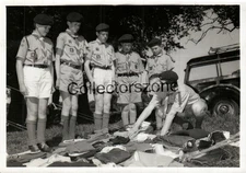 1960's boy Scouts Kit Inspection press Photo Herts Advertiser 6x4 inch