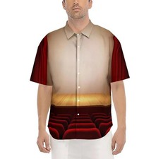Stage Theater Print Men's Short Sleeve Shirts