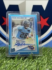 2025 Panini Donruss Optic Kalel Mullings Titans Blue Optic Auto #262 /299