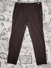 Women's Brown Stretch Pull-On Straight Leg Pants Size M