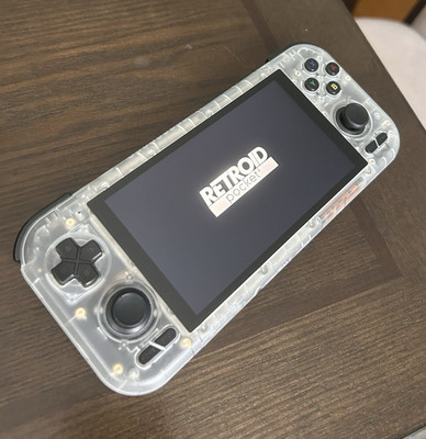 Retroid Pocket 4 Pro Clear Handheld Game Console, USB-C, Headphone Jack