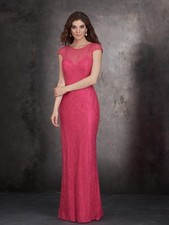 Lace Pink Allure Bridals Bridesmaid Gown Size 14
