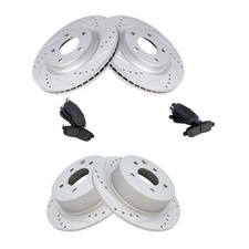 Front Rear Ceramic Brake Pad Rotor Complete Kit for Sentra 1.6L 2017-2019