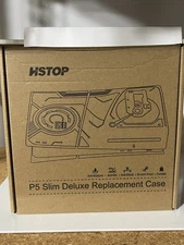 HSTOP P5 PlayStation Slim Deluxe Replacement Case Anti-Shock, Scratch Resistant