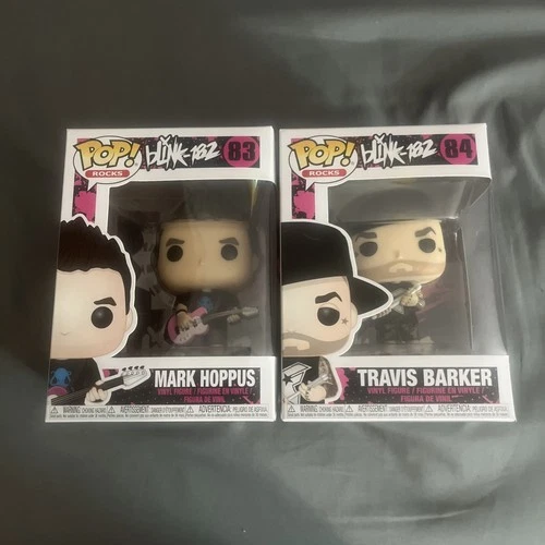 Funko Pop! Rocks: Blink-182 Mark Hoppus #83 Travis Barker #84 Vinyl Figures