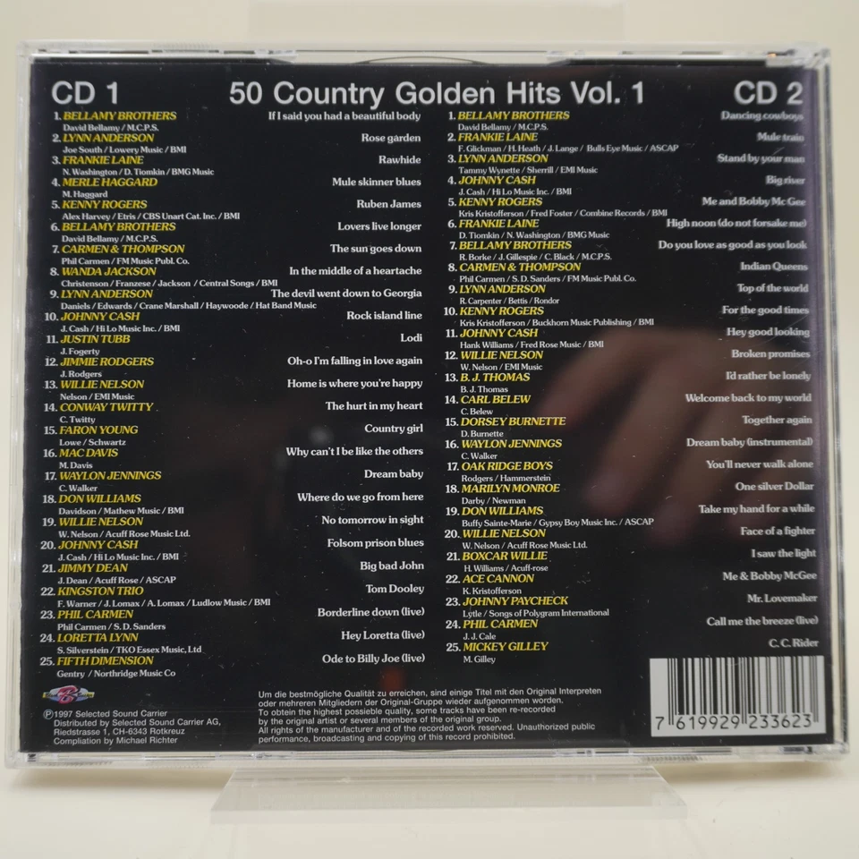 Various – 50 Country Golden Hits Vol.1 | CD | Zustand sehr gut - Bild 2 von 2