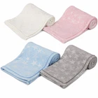 Baby Infant Soft Swaddle Wrap Blanket Star Embossed Cozy Baby Shawl 75x90cm