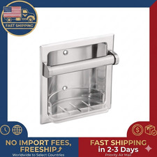 Recessed Soap Holder and Utility Bar in Chrome