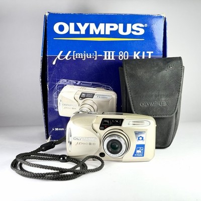 Filmkamera Olympus mju III Zoom 80 Gold Vintage 35mm 38-80mm Point and Shoot