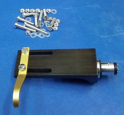CNC EBONY WOOD Turntable Headshell w/ Gold Plated Wires with 30 piece Screw set