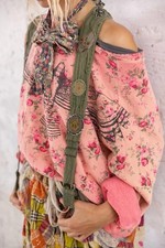 Magnolia Pearl Embroidered Patch Shae Suspenders 024 Peace NWT