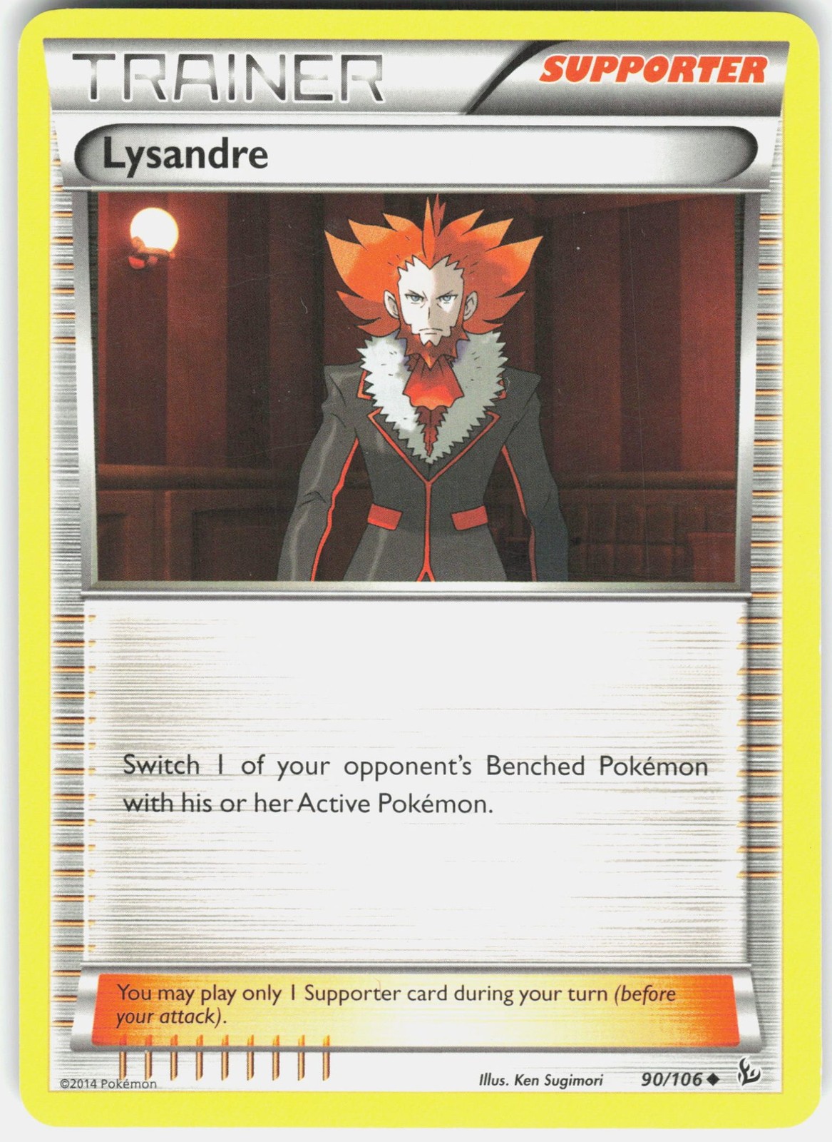Lysandre 90/106 XY - Flashfire Pokemon Lightly Played LP