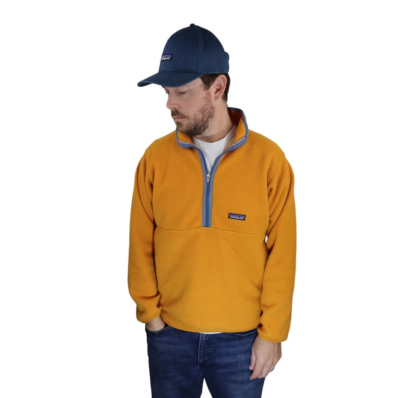 patagonia vtg 90s synchilla marsupial pullover fleece jacket