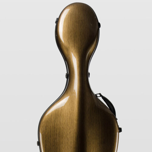 Custodia rigida per violoncello in fibra di carbonio composita misura 4/4 oro scuro protezione per trasporto violoncello - Foto 7 di 11
