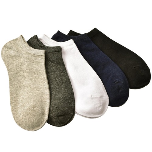 5 Pairs Ankle Socks Comfy Breathable Footwear Non- Socks Low Cut Socks Men