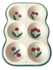 Padella per cupcake muffin gres ciliegie giubileo ceramica pietra dura '82 10,5'x7,25'