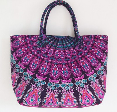 purple tote purse