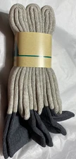 3 Pair High Peaks Cotton Thermal Boot Socks Light Cream Gray Men Size 10-13