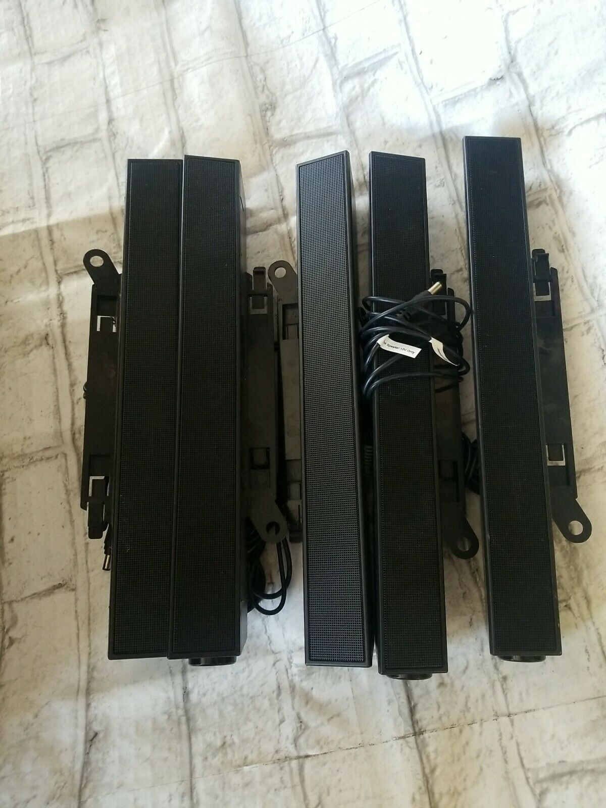 Lot Of 5 Dell AX510PA Multimedia Sound Bar Speaker Monitor Mount Black