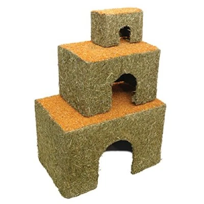 Rosewood Real Carrot Top Edible Cottage Chew Toy Cosy House Small Animal Gnaw