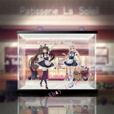 Acrylic Dustproof Led Display Cases For GSC POP NEKOPARA Chocolat And Vanilla