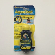 AquaChek Yellow 4 in 1 Test Strips for Pools Chlorine (PACK OF 2) 2x50Strips NEW