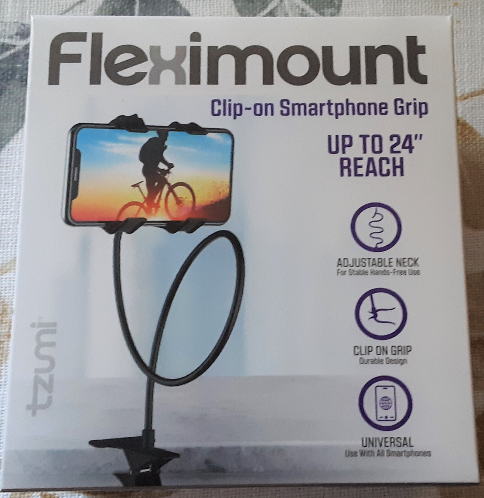 Tzumi FlexiMount Clip on Smartphone Grip Cell Phone Holder for sale