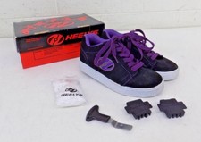 Heelys Straight Up Black/Purple/White Roller Skate Shoes US Youth 4 EU 35 GREAT