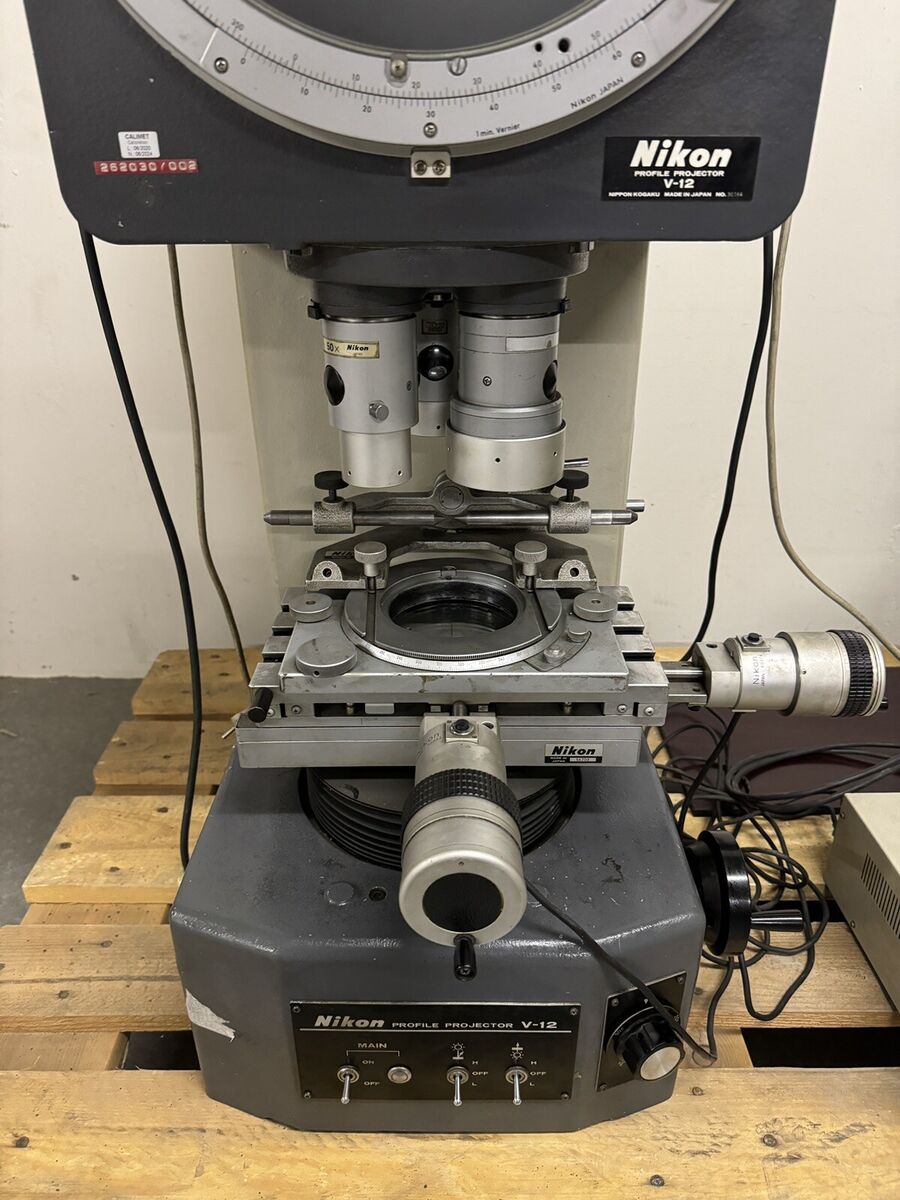 NIKON V-12 PROFILE PROJECTOR + NIKON CM-6F DIGITAL COUNTER + NIKON V-12 PROFILE PROJECTOR + NIKON CM-6F DIGITAL COUNTER +