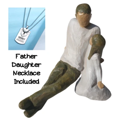 Christmas Girl Gift Idea from Dad Xmas Set for Daughter Willow Tree Figurine