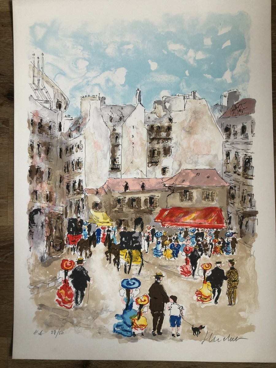 ユルバン・ユッシェ  パリ グランパレ リトグラフ 版画 185/250 s-l1200.jpg
