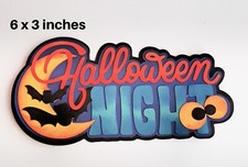 HALLOWEEN NIGHT TITLE cute boy girl premade paper piecing 3D die cut by Rhonda