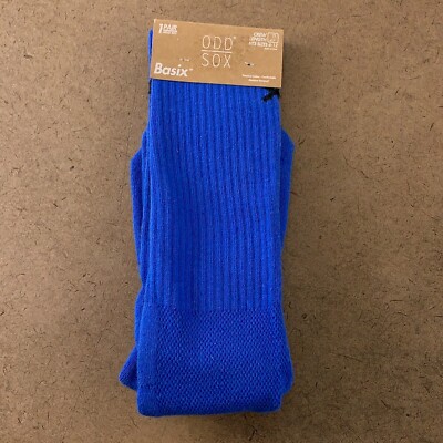 Odd Sox Men's Shoe Size 6-12 Blue Basix Fashion Crew Socks 1 Pair NWT