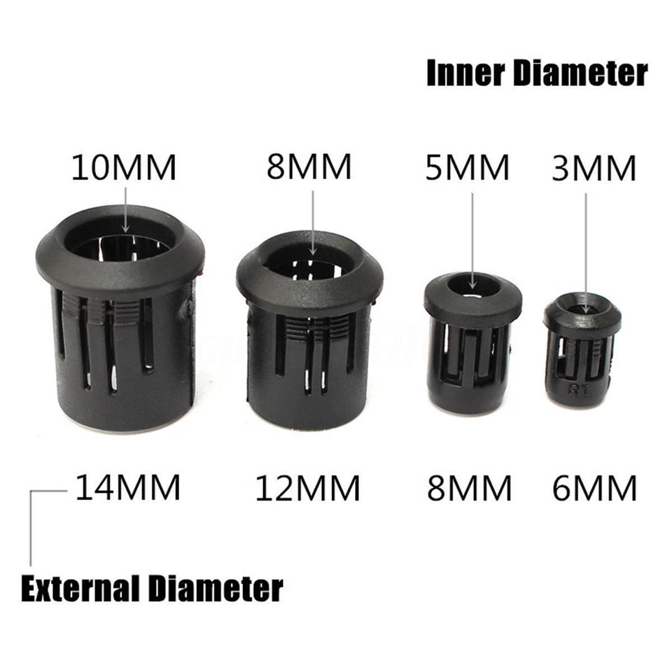 3mm 5mm 8mm 10mm LED Black Plastic Lamp LED Diode Holder Clip Bezel Bezels Mount - Image 2 of 4