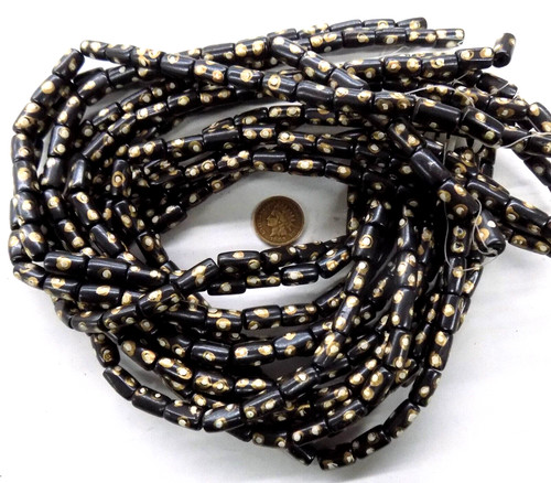 12 Strands WHOLESALE BULK  Tribal African batik Kenya Bone Trade Beads #X79 READ