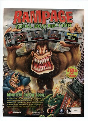 Rampage Total Destruction Nintendo Game Cube PS2 Midway 2006 Video