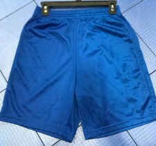 Men's Athletic Jersey Mesh Active Basketball Shorts Gym Workout Fitness Blue