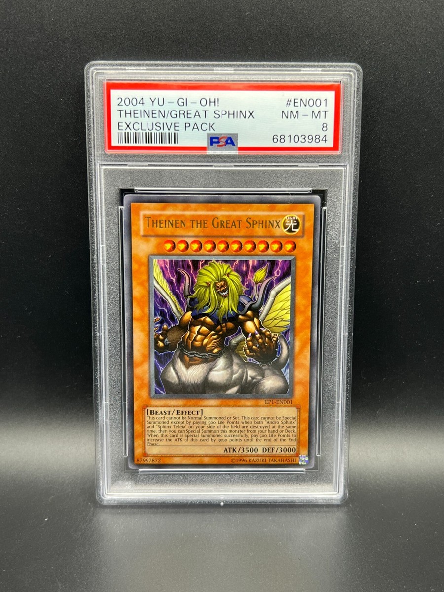 Yugioh PSA 8 NM-MT Theinen the Great Sphinx EP1-EN001 Ultra Rare S