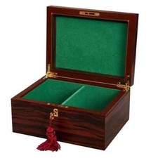Premium Chess Box - Macassar Ebony - With House of Staunton Logo