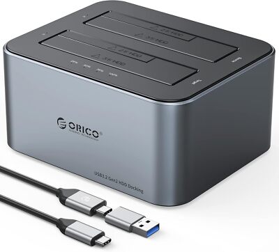 ORICO Dual Bay Festplatten Dockingstation Offline Klon 10-Gbit / s für 2,5/3,5