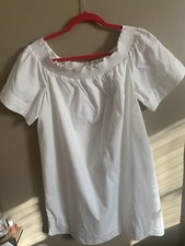J.CREW White Shoulder Mini Dress New Without Tags size L Casual and Comfortable 