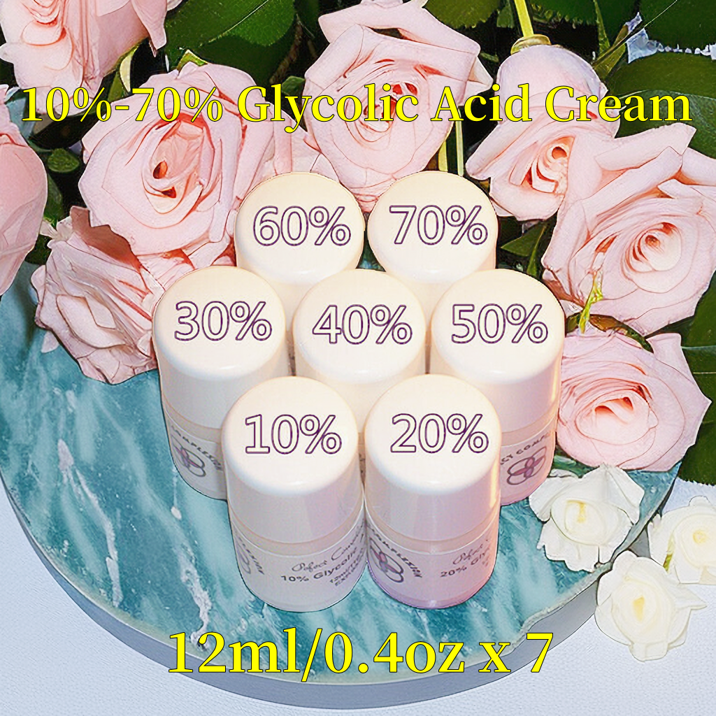 ミーツ 10-20-30-40-50-60-70%Glycolic Acid Cream0.4ozX7/2.8ozFor Acne/Scar