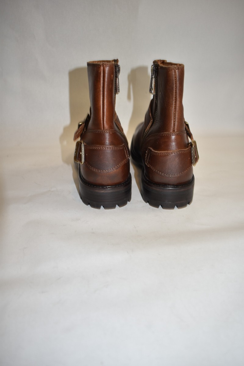 New! Belstaff Trialmaster Zip Up Boots Calf Leather Cognac  display picture 1