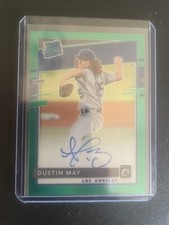 Rare 2020 Optic Rated Rookies Green #20 Dustin May Auto #’d 3/5 Dodgers Hot $